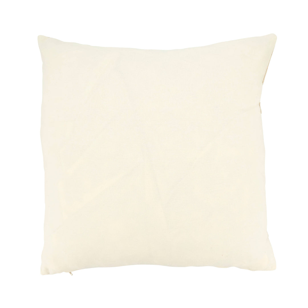 Throw Pillow With Rope Knots Appliqué: Navy Blue / Down Filled / 18"X18"