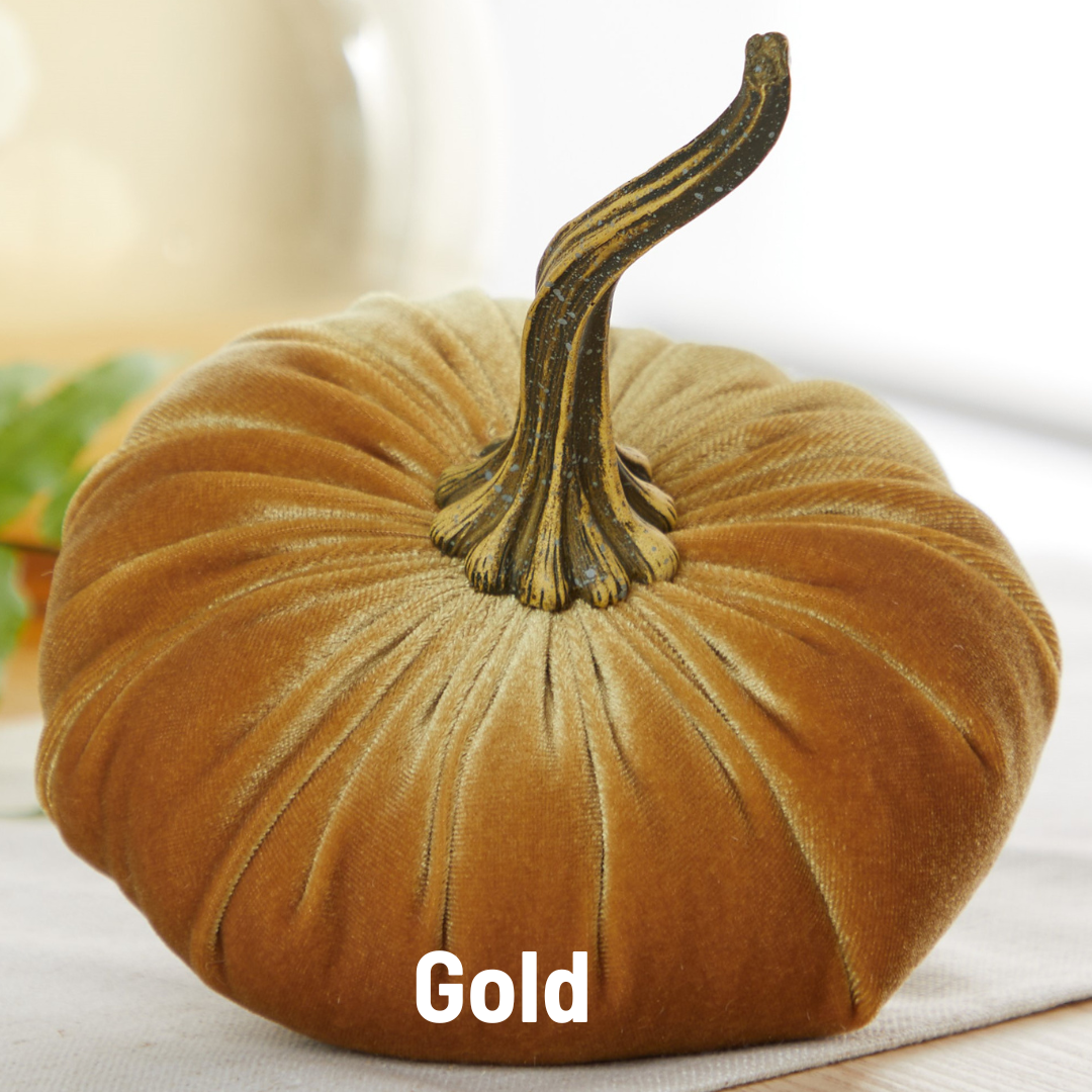 Luxe Velvet Pumpkin Large - Gold