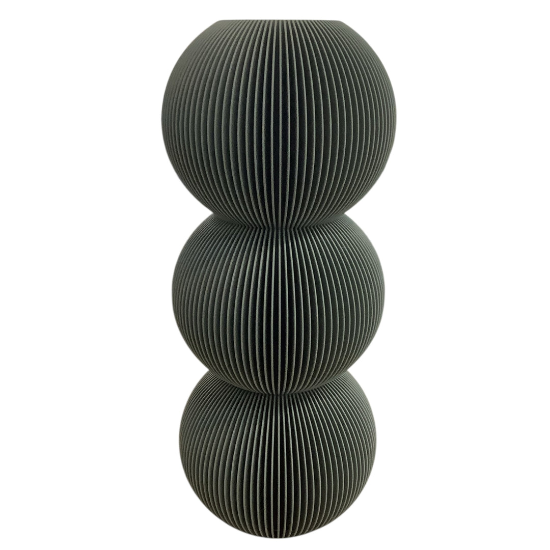 BUBBLE Vase: Triple Bubble / Muted Green / Waterproof Insert