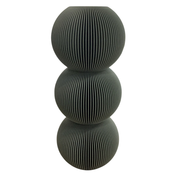 BUBBLE Vase: Triple Bubble / Muted Green / Waterproof Insert