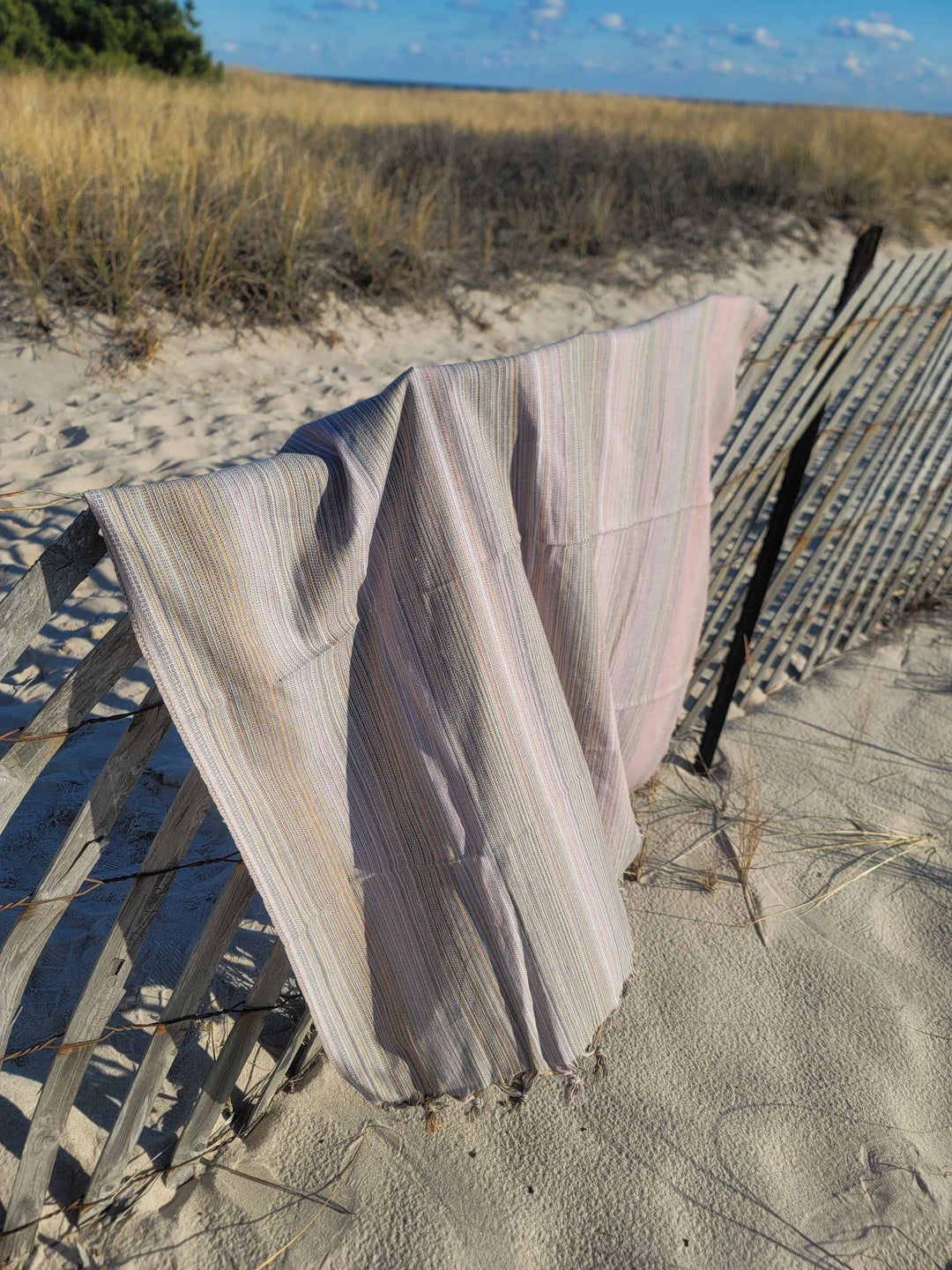Rainbow Beach Towel | Turkish Towel | Sarong | Beach Wrap: Turquoise