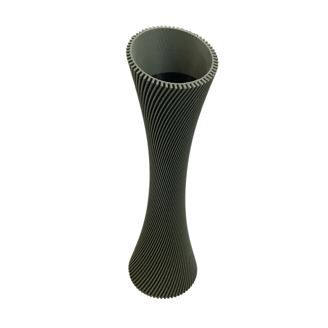 SPIRAL ROSE Vase | Muted Green / 10 inches / With Insert