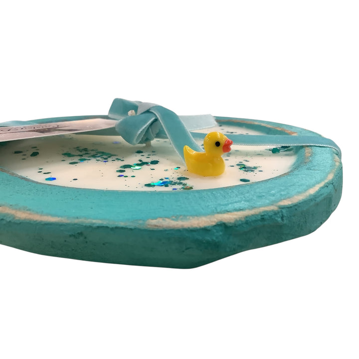 Duck Pond Round Soy Dough Candle (Cool Water Fragrance)