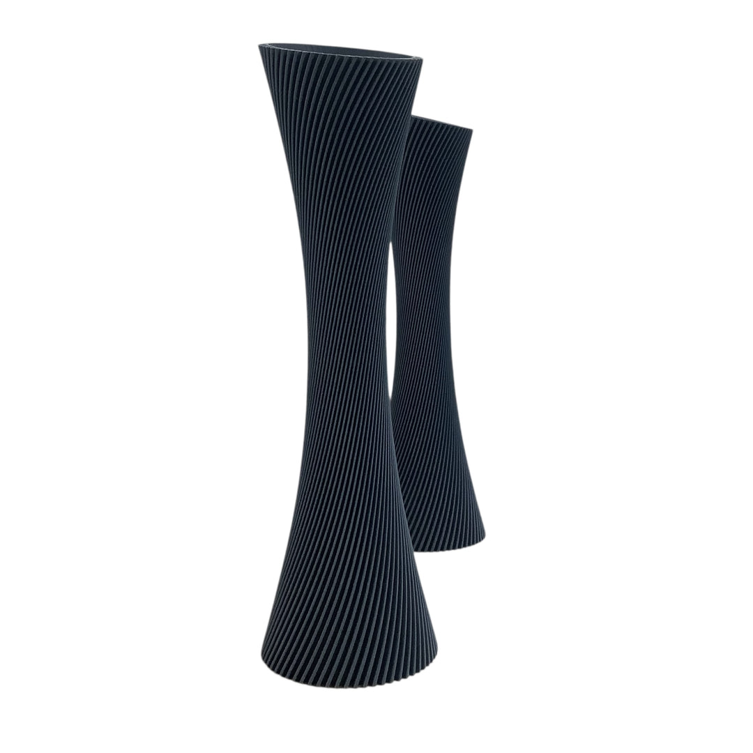 SPIRAL ROSE Vase | Muted Blue / 10 inches / With Insert