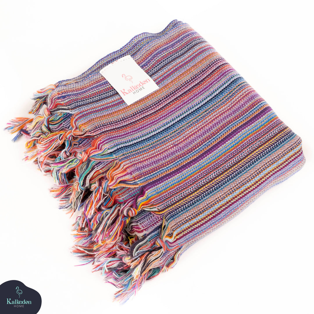 Rainbow Beach Towel | Turkish Towel | Sarong | Beach Wrap: Pink