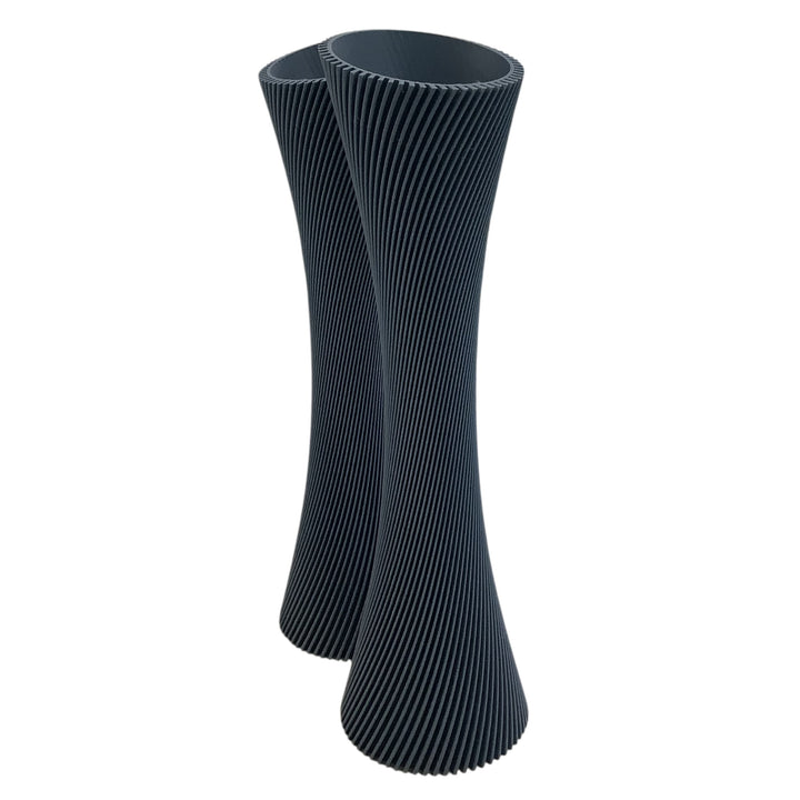 SPIRAL ROSE Vase | Muted Blue / 10 inches / With Insert