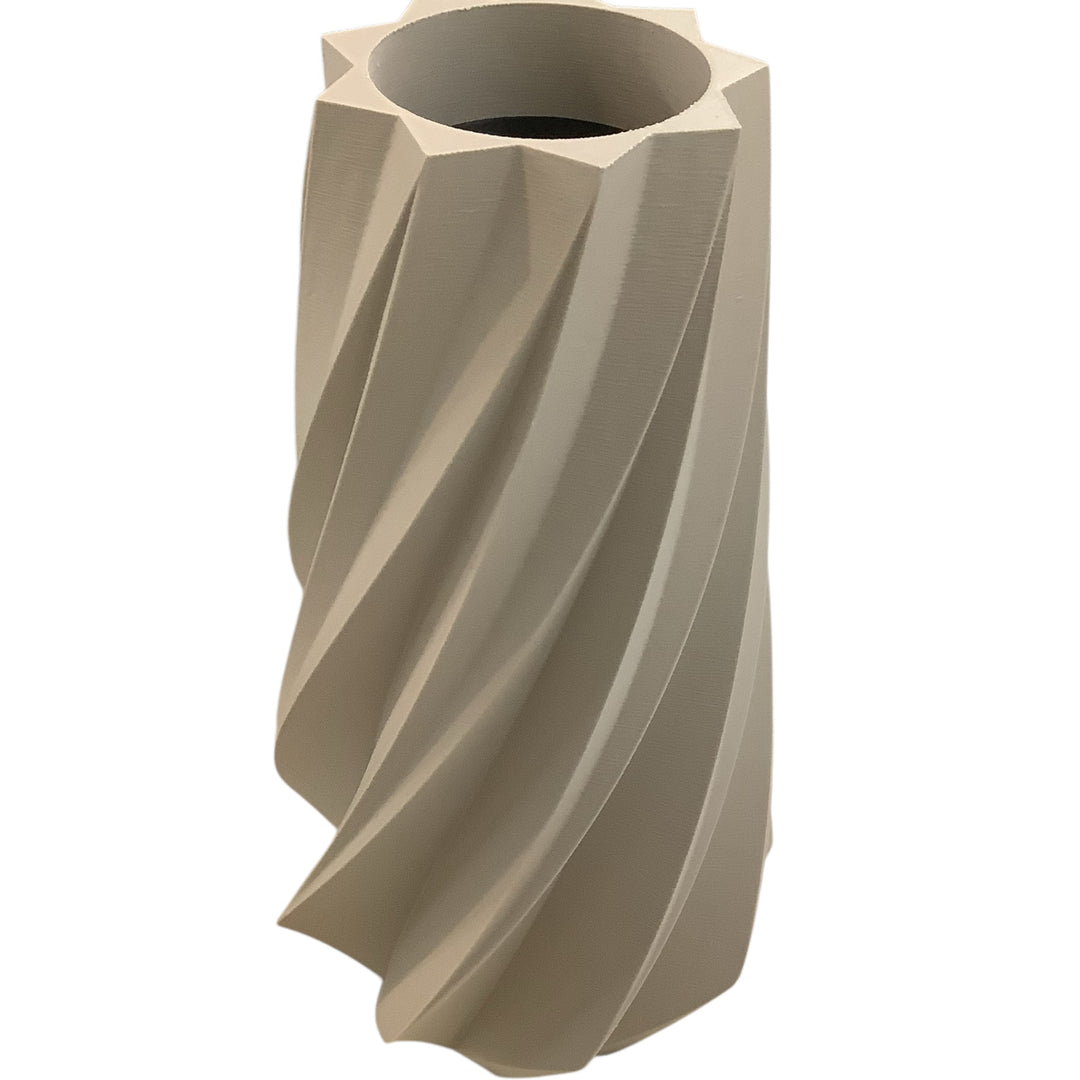 TIMBER Vase: Muted White / 10 inches / No Waterproof Insert