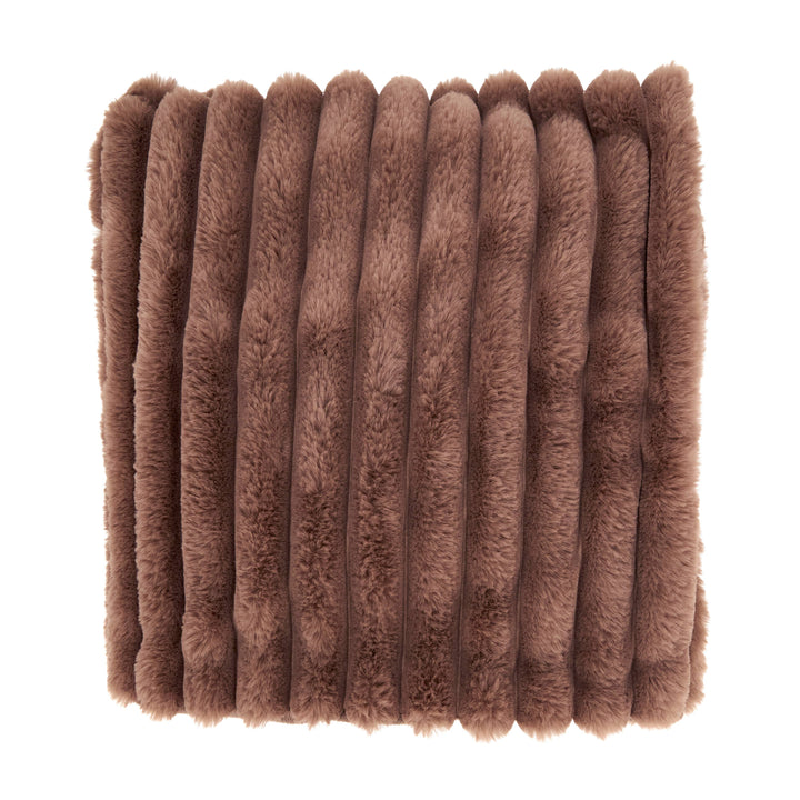 Faux Rabbit Fur Throw: Brown / 50"x60"