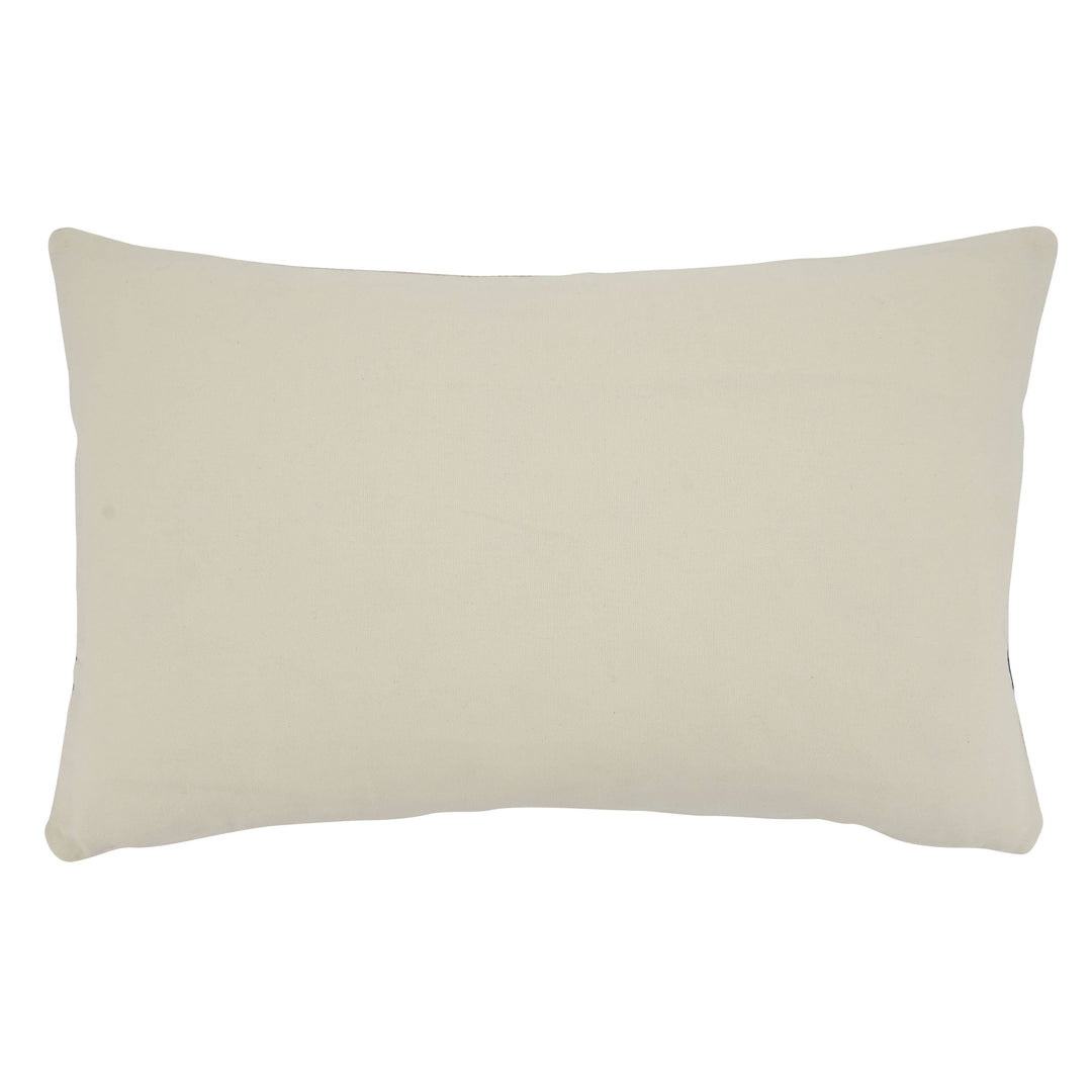 Throw Pillow With Rope Knots Appliqué: Navy Blue / Down Filled / 18"X18"