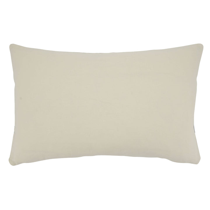 Throw Pillow With Rope Knots Appliqué: Navy Blue / Down Filled / 18"X18"