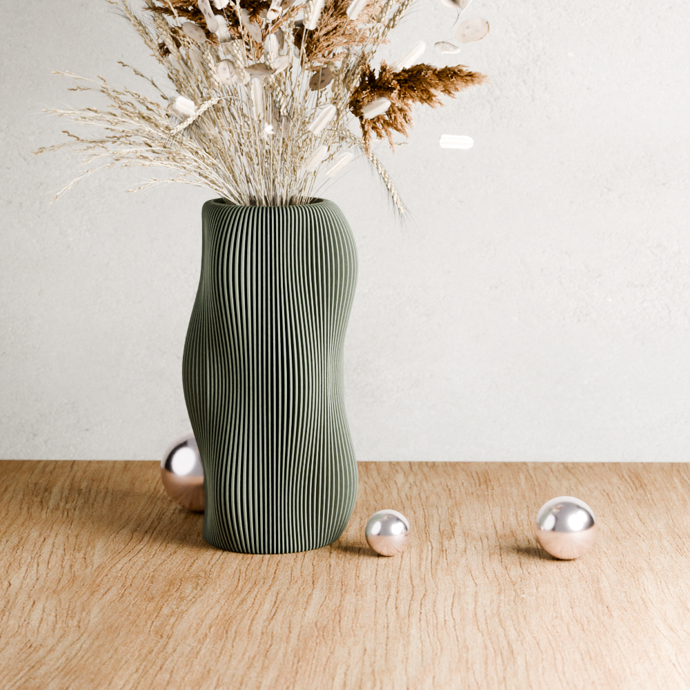BUBBLY Vase | Natural Wood
