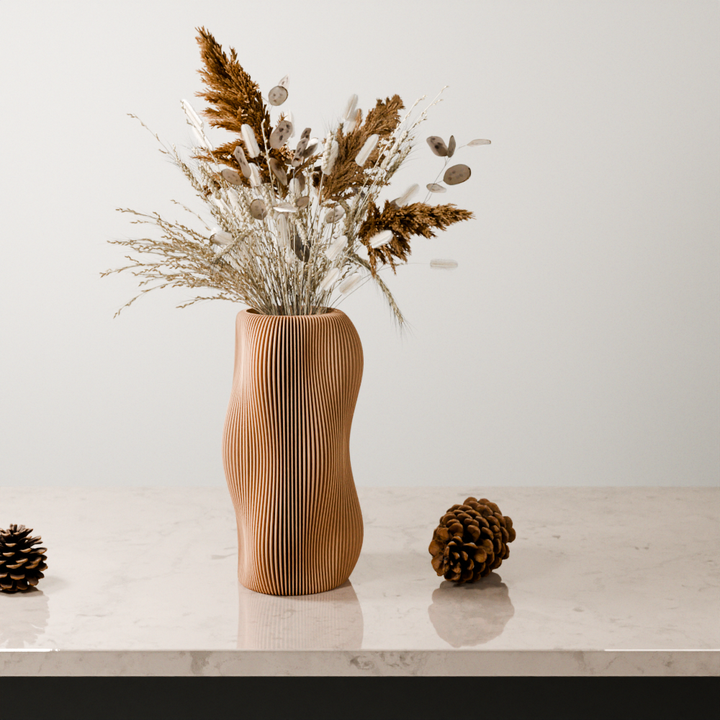 BUBBLY Vase | Natural Wood