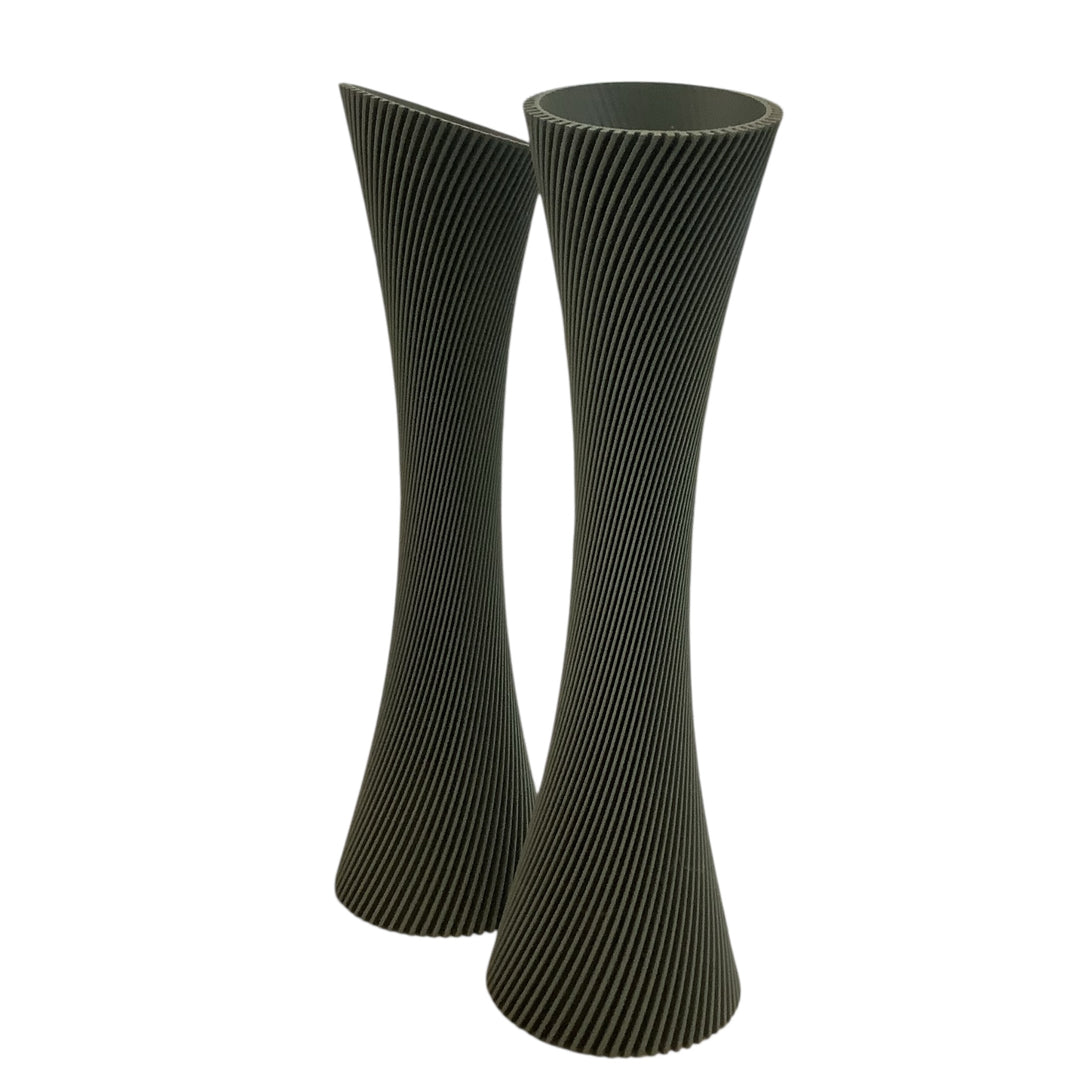 SPIRAL ROSE Vase | Muted Green / 10 inches / With Insert