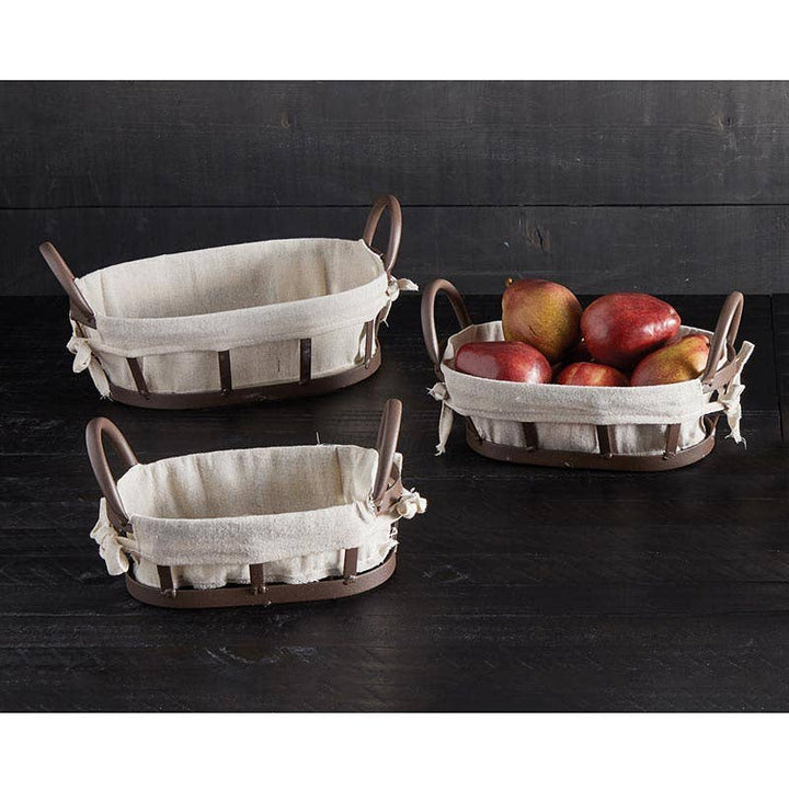 Metal & Fabric Basket Small