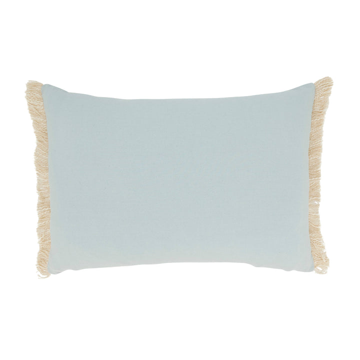 Delicate Floral Pillow: Blue / Down Filled / 14"x20"