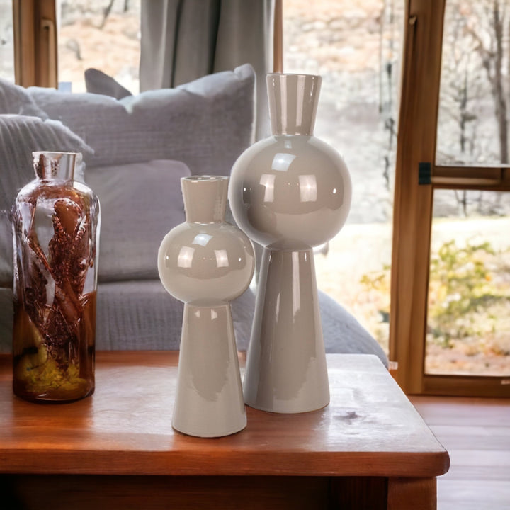 Luna Orb Mocha Vases -Set 2