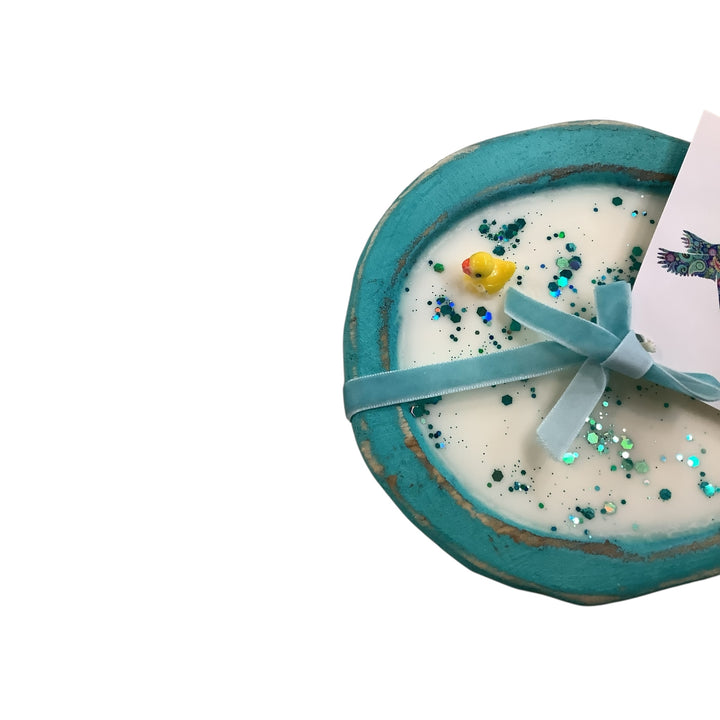 Duck Pond Round Soy Dough Candle (Cool Water Fragrance)