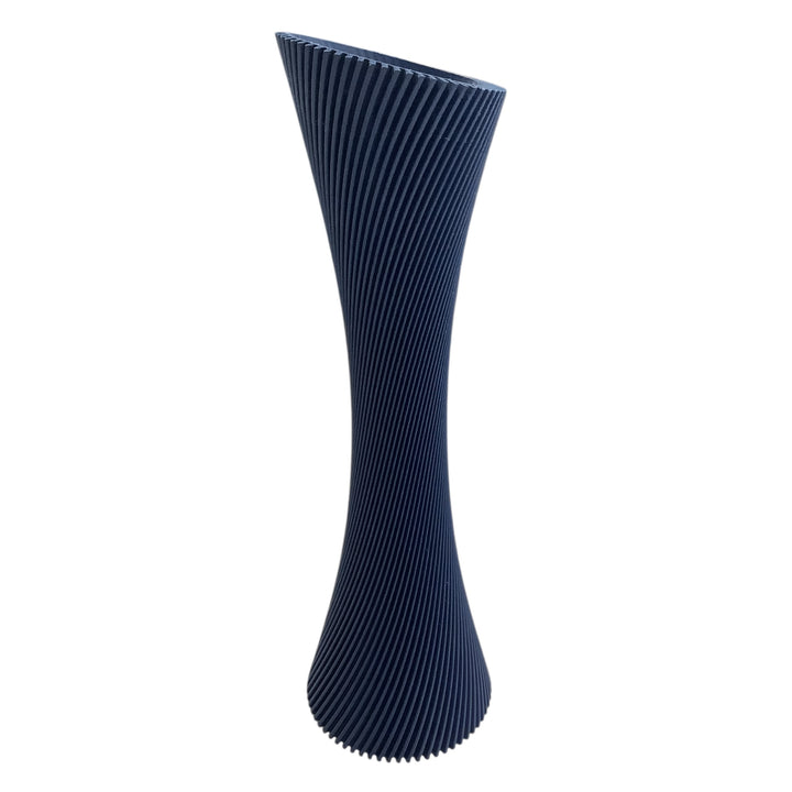 SPIRAL ROSE Vase | Navy Blue / 10 inches / With Insert