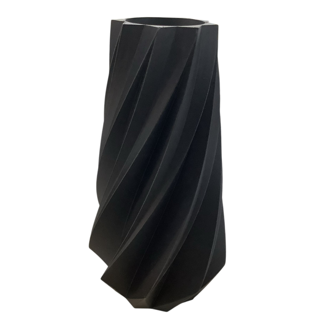 TIMBER Vase: Midnight Black / 10 inches / Waterproof Insert