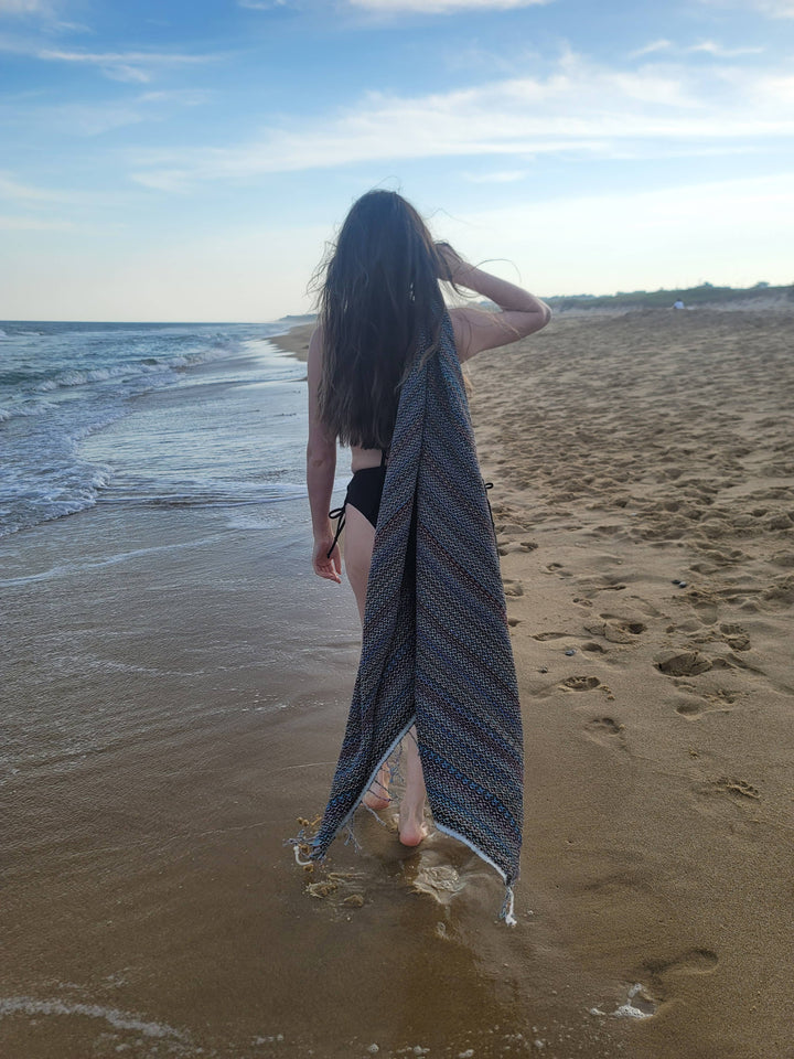 Handwoven Beach Towel | Turkish Towel | Beach Blanket: Green / Beach Towel (70" x 40")