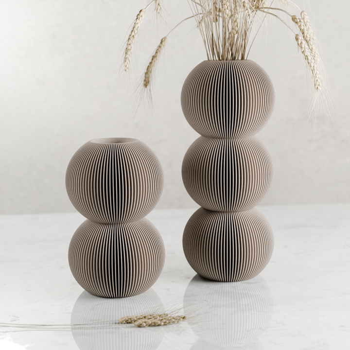 BUBBLE Vase: Double Bubble / Muted Green / Waterproof Insert