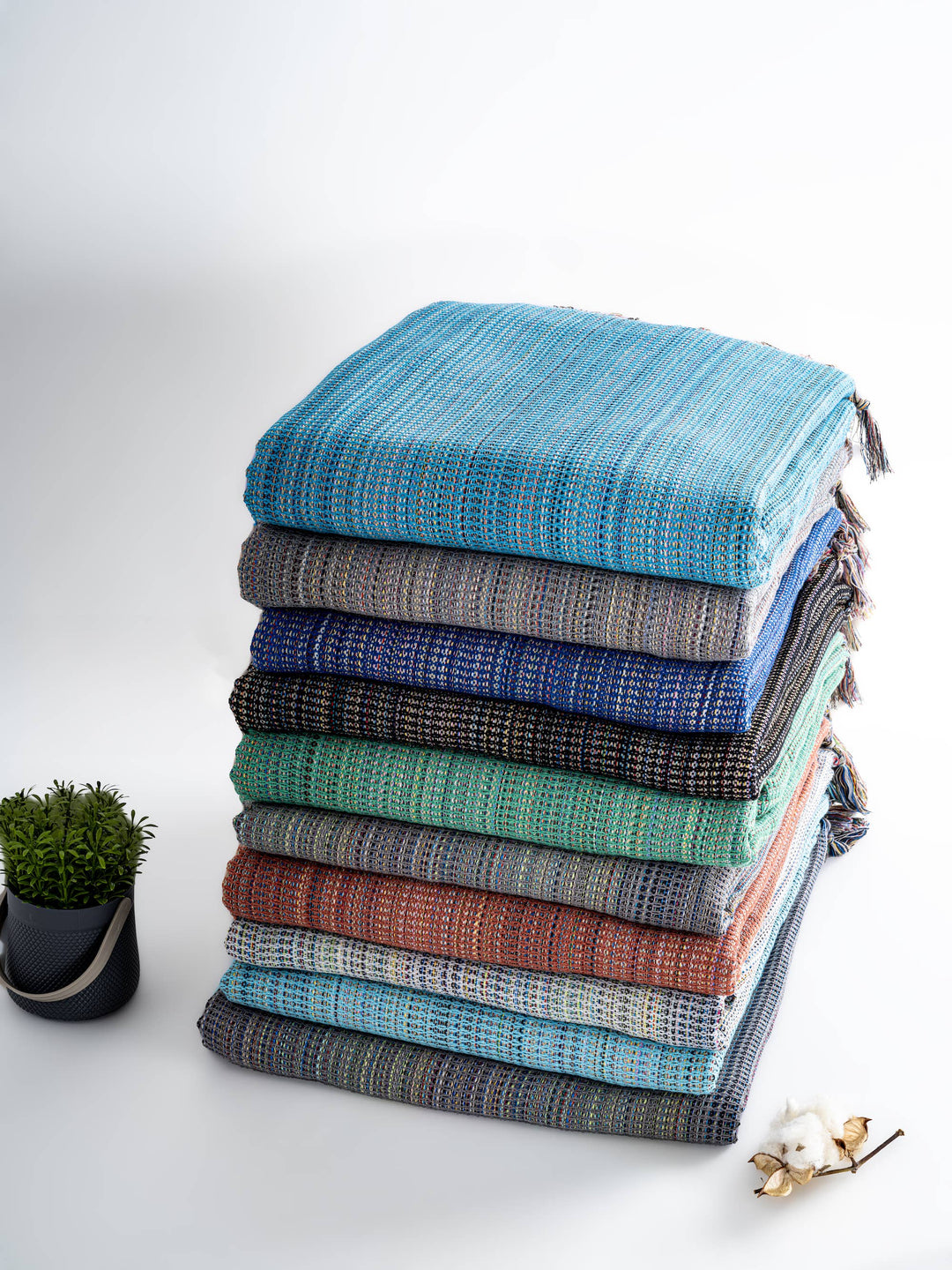 Handwoven Beach Towel | Turkish Towel | Beach Blanket: Green / Beach Towel (70" x 40")