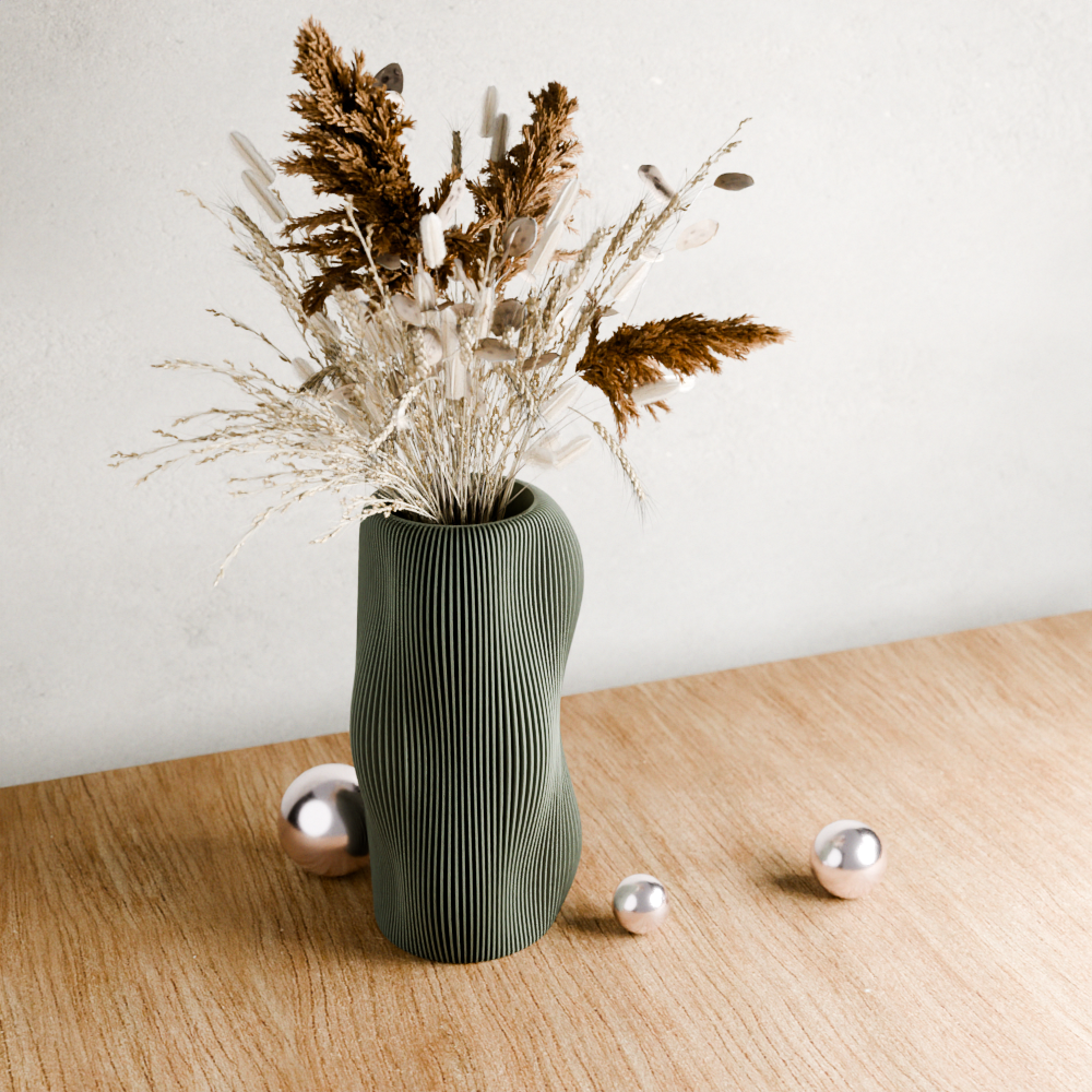 BUBBLY Vase | Natural Wood
