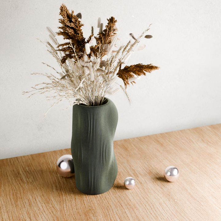 BUBBLY Vase | Natural Wood