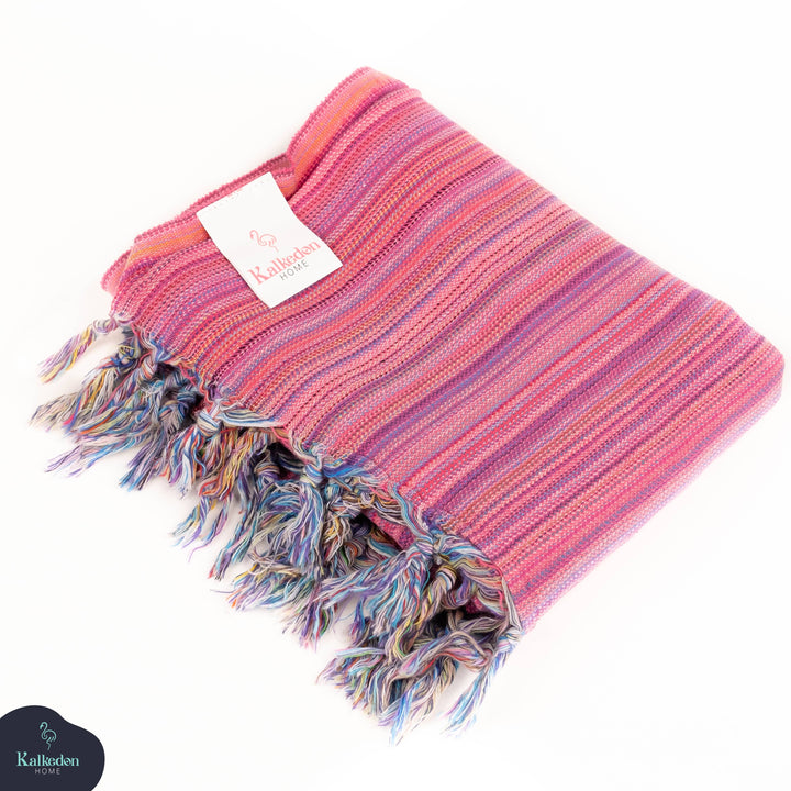 Rainbow Beach Towel | Turkish Towel | Sarong | Beach Wrap: Gray