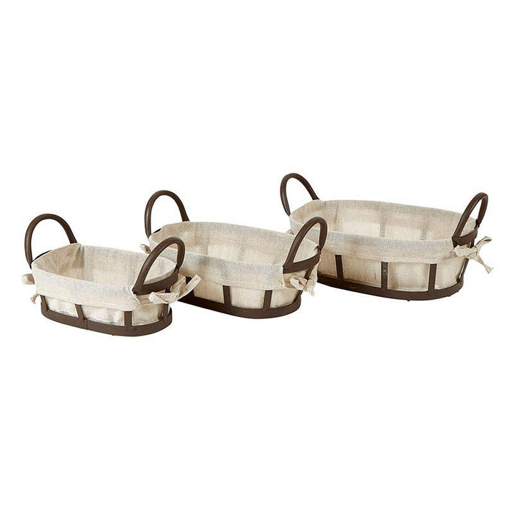 Metal & Fabric Basket Small