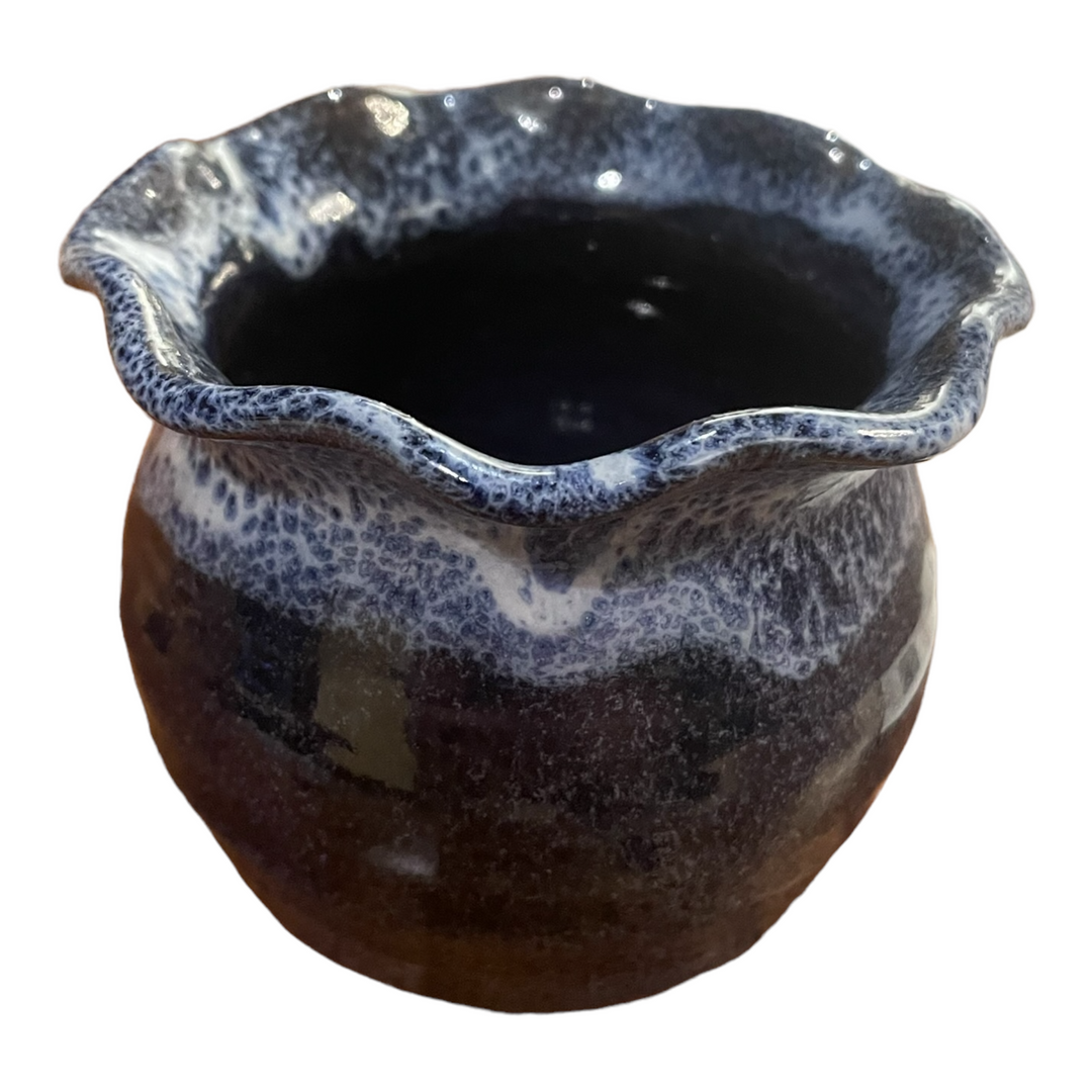 Charles Lisks' Ruffled Mini Pot Ocean Blue