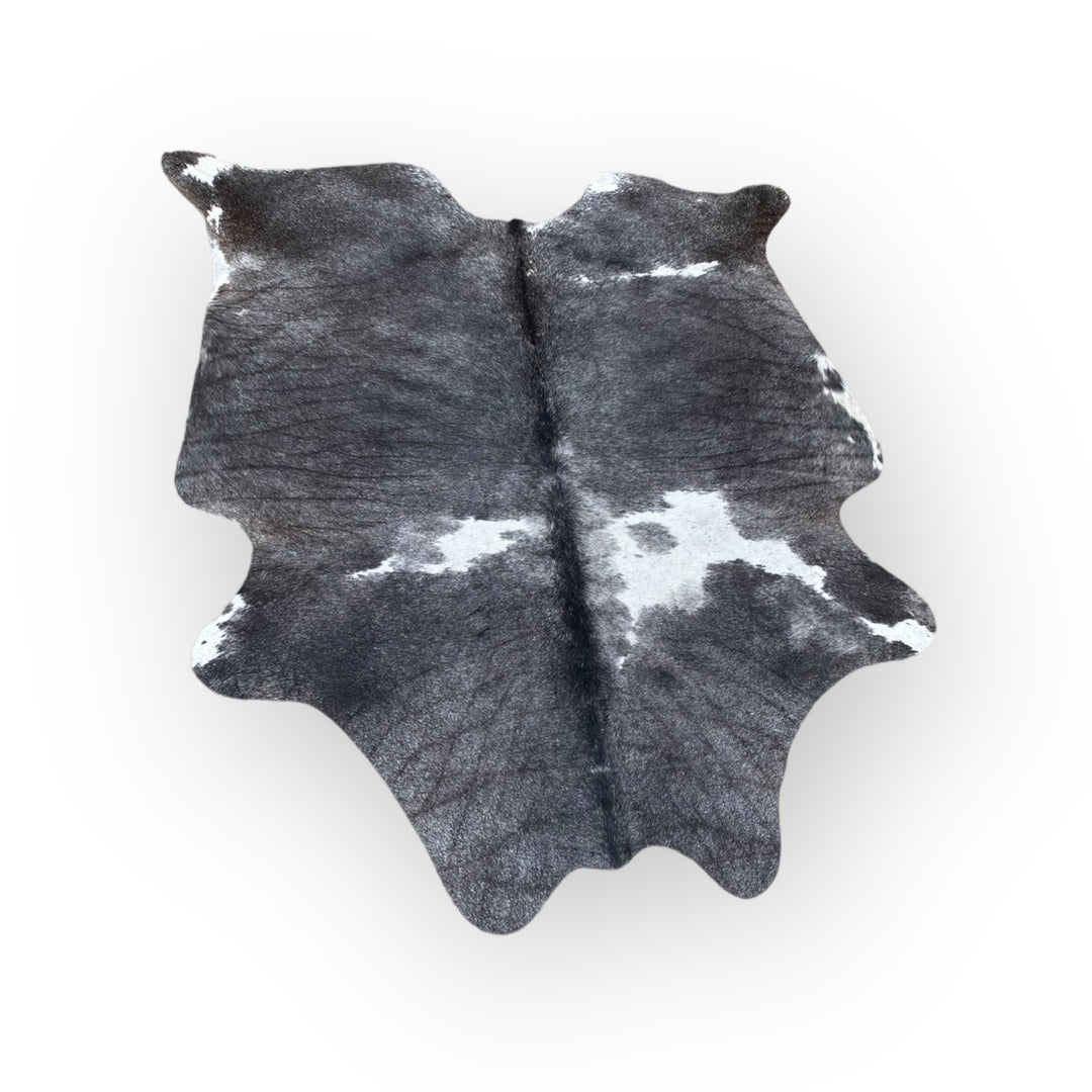 Genuine Brazilian Brindle Cowhide Rug (grey)- 7’ L x 6’ W