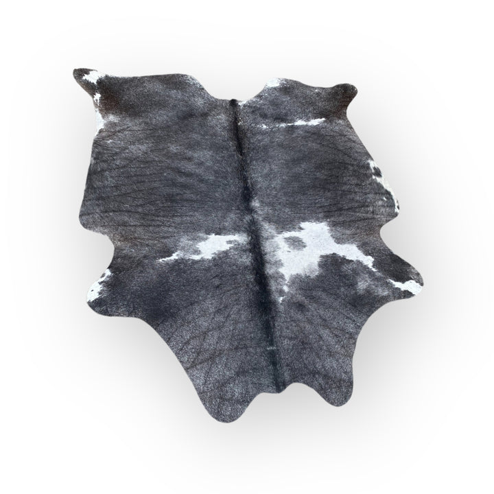 Genuine Brazilian Brindle Cowhide Rug (grey)- 7’ L x 6’ W