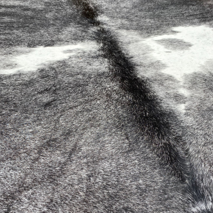 Genuine Brazilian Brindle Cowhide Rug (grey)- 7’ L x 6’ W