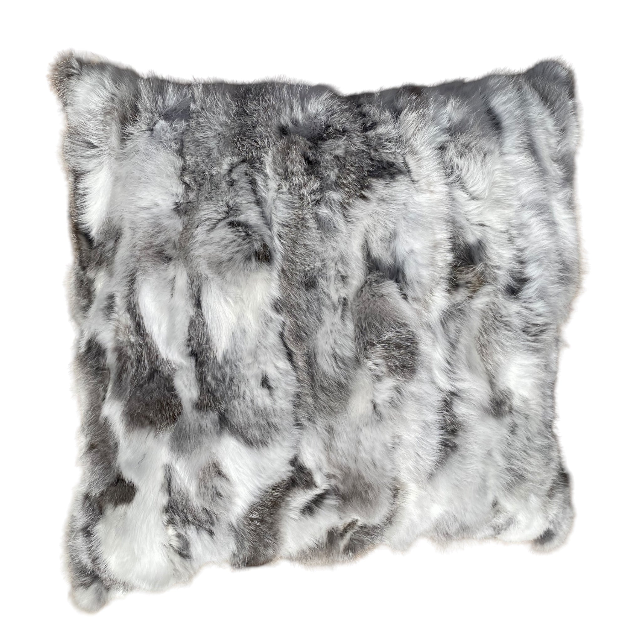 Genuine Luxury Pieced Rabbit Fur Pillow 20X20 – Awake Decor