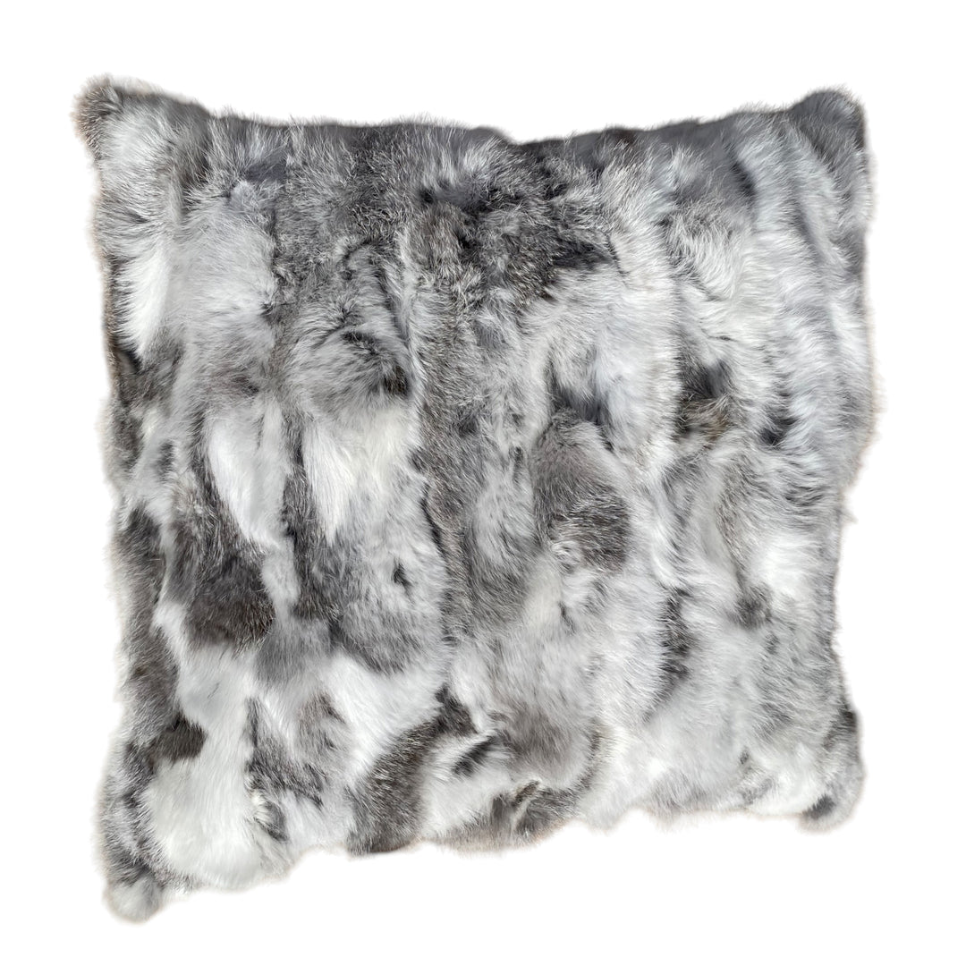 Genuine Luxury Pieced Rabbit Fur Pillow 20X20