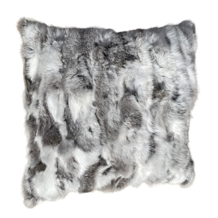 Genuine Luxury Pieced Rabbit Fur Pillow 20X20