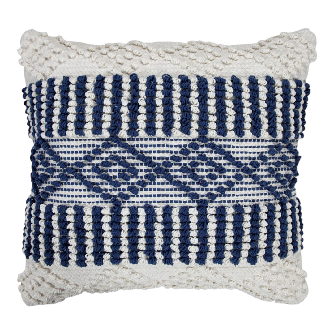 Geometric Diamond Navy Pillow 22 x 22