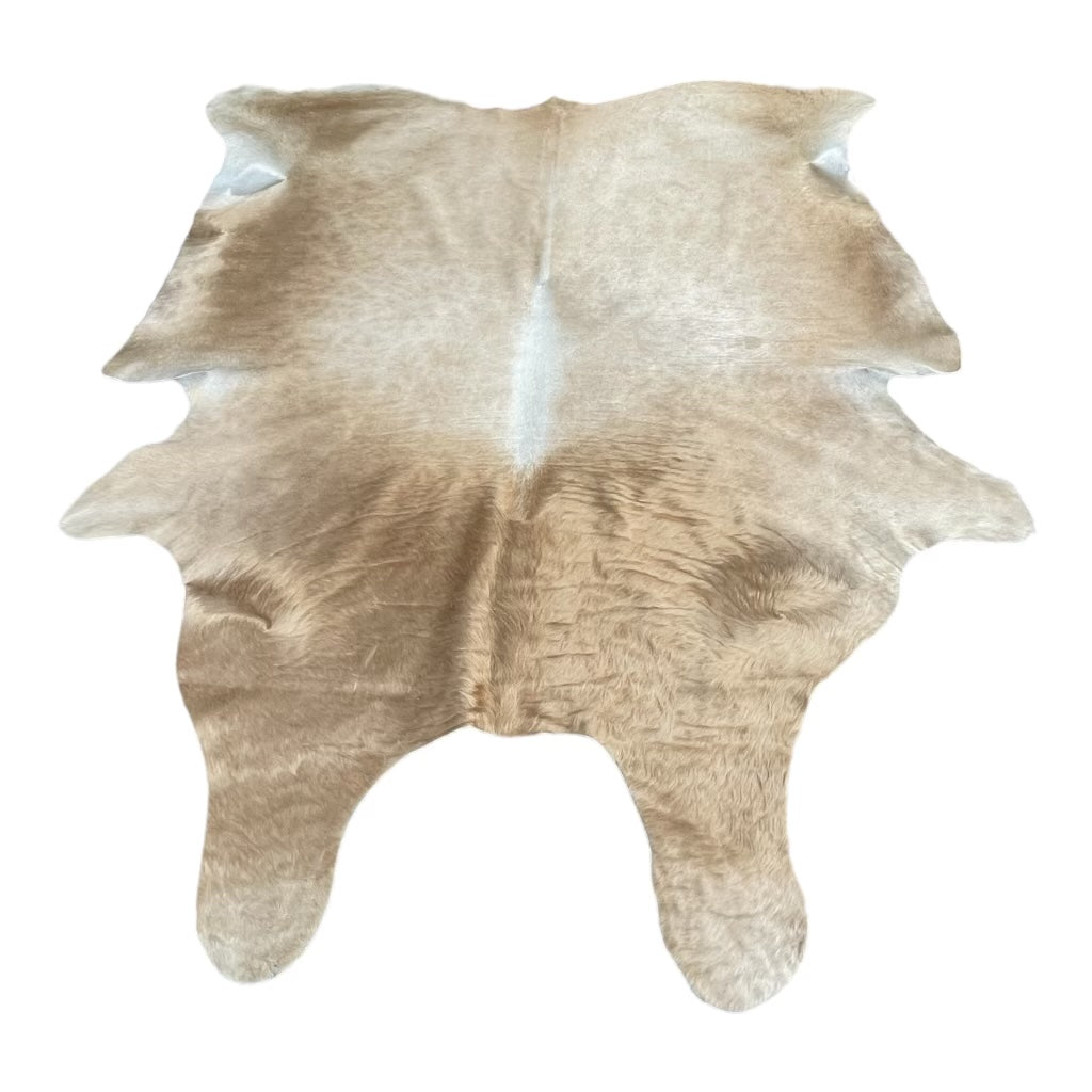 Genuine Brazilian Champagne Cowhide Rug - 8.3’ x 6.6’