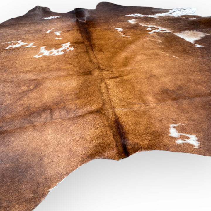 Genuine Brazilian (Brown & White/Salt & Pepper) Cowhide Rug 6.9’L x 6.5’W