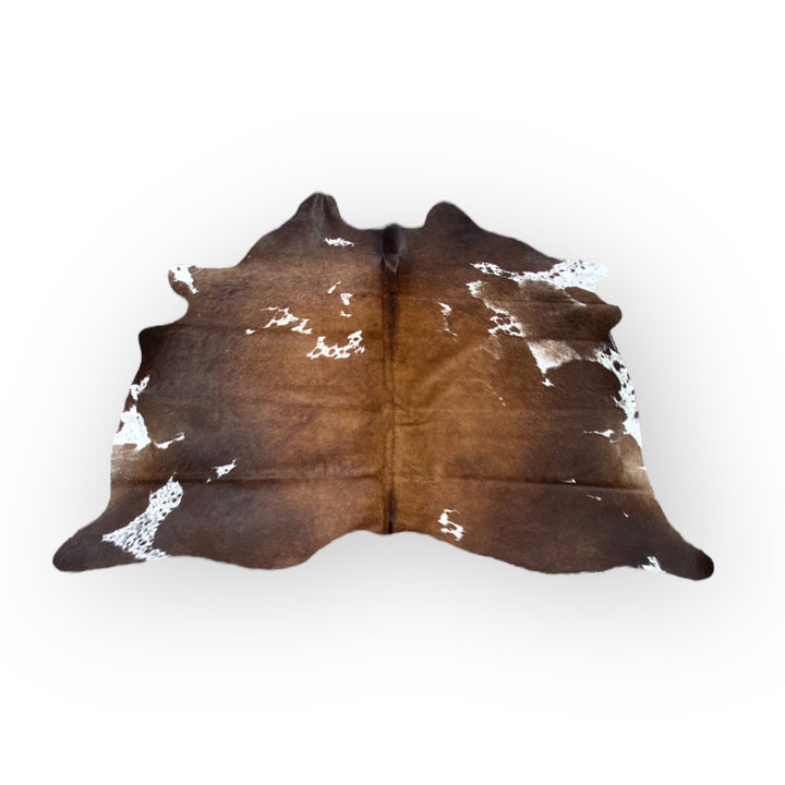 Genuine Brazilian (Brown & White/Salt & Pepper) Cowhide Rug 6.9’L x 6.5’W