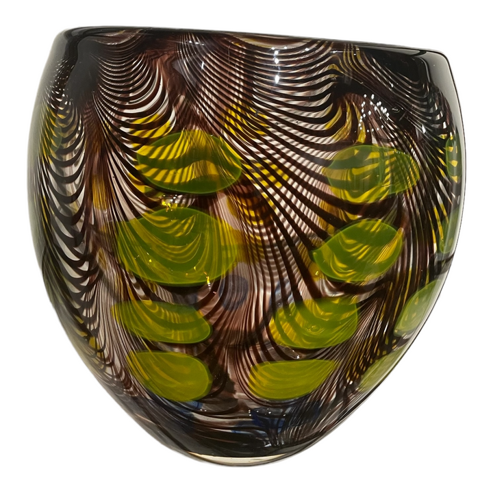 Hand Blown Murano Style Art Glass Vase