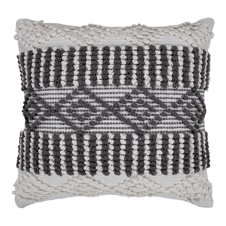 Geometric Diamond Grey Pillow 22 x 22