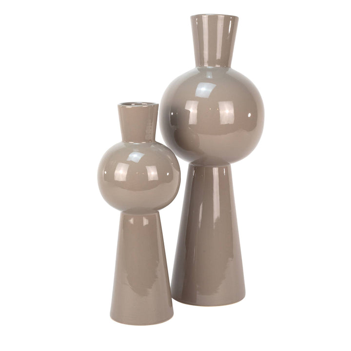 Luna Orb Mocha Vases -Set 2