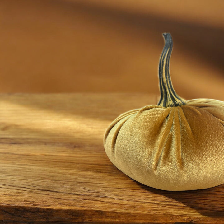 Luxe Velvet Pumpkin Large - Gold