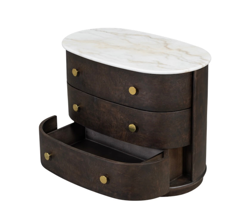 Greer Three Drawer Nightstand
