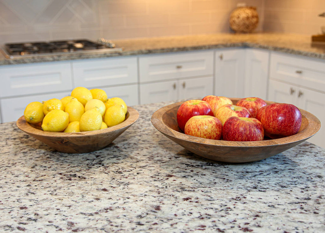 Food Safe Small 12" Round Bowl: Walnut