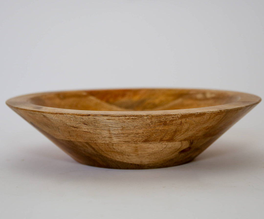 Food Safe Small 12" Round Bowl: Walnut