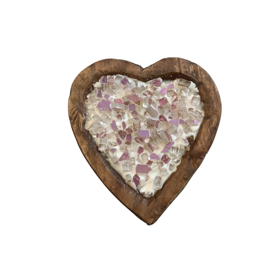 "FIERY HEART" Heart Dough Bowl Soy Candle