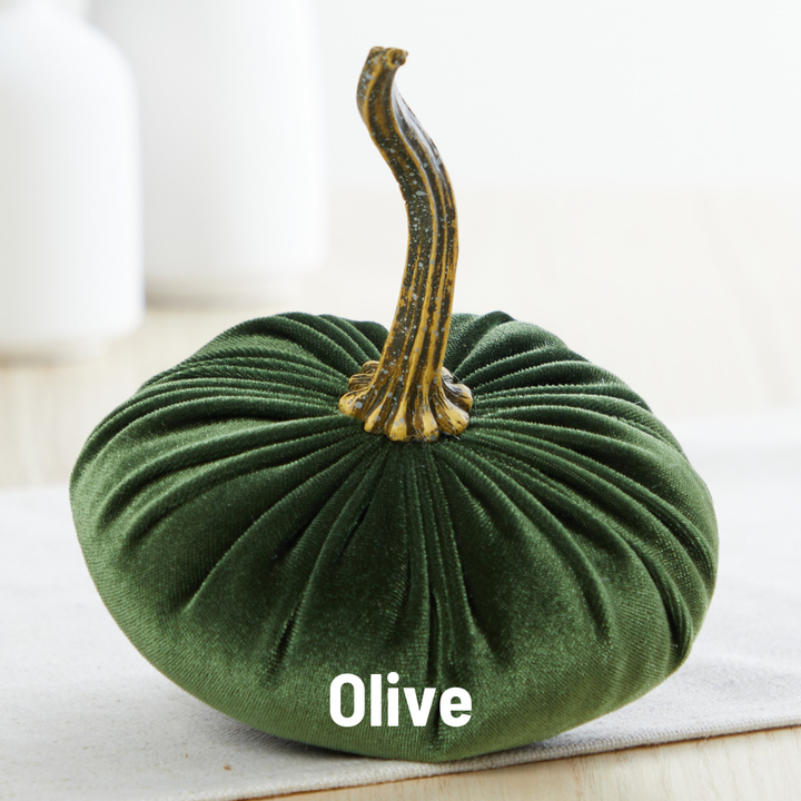Luxe Velvet Pumpkin Small - Olive